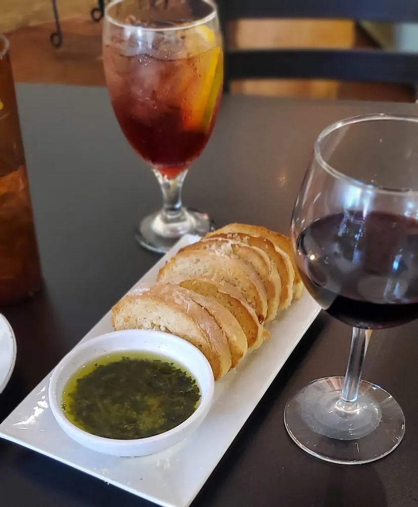 Homemade Bread and Olive Oil Dipping Sauce
