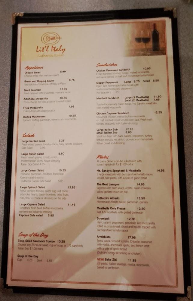 Lit'l Italy Menu image 2