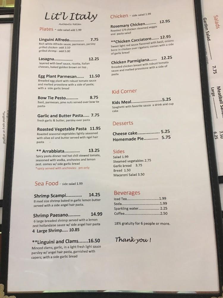 Lit'l Italy Menu image 4